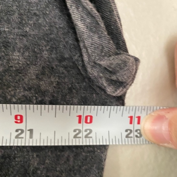 Pam & Gela Distressed Gray Graphic T Shirt Oversized Off Shoulder Tee Large NWT - Picture 13 of 14